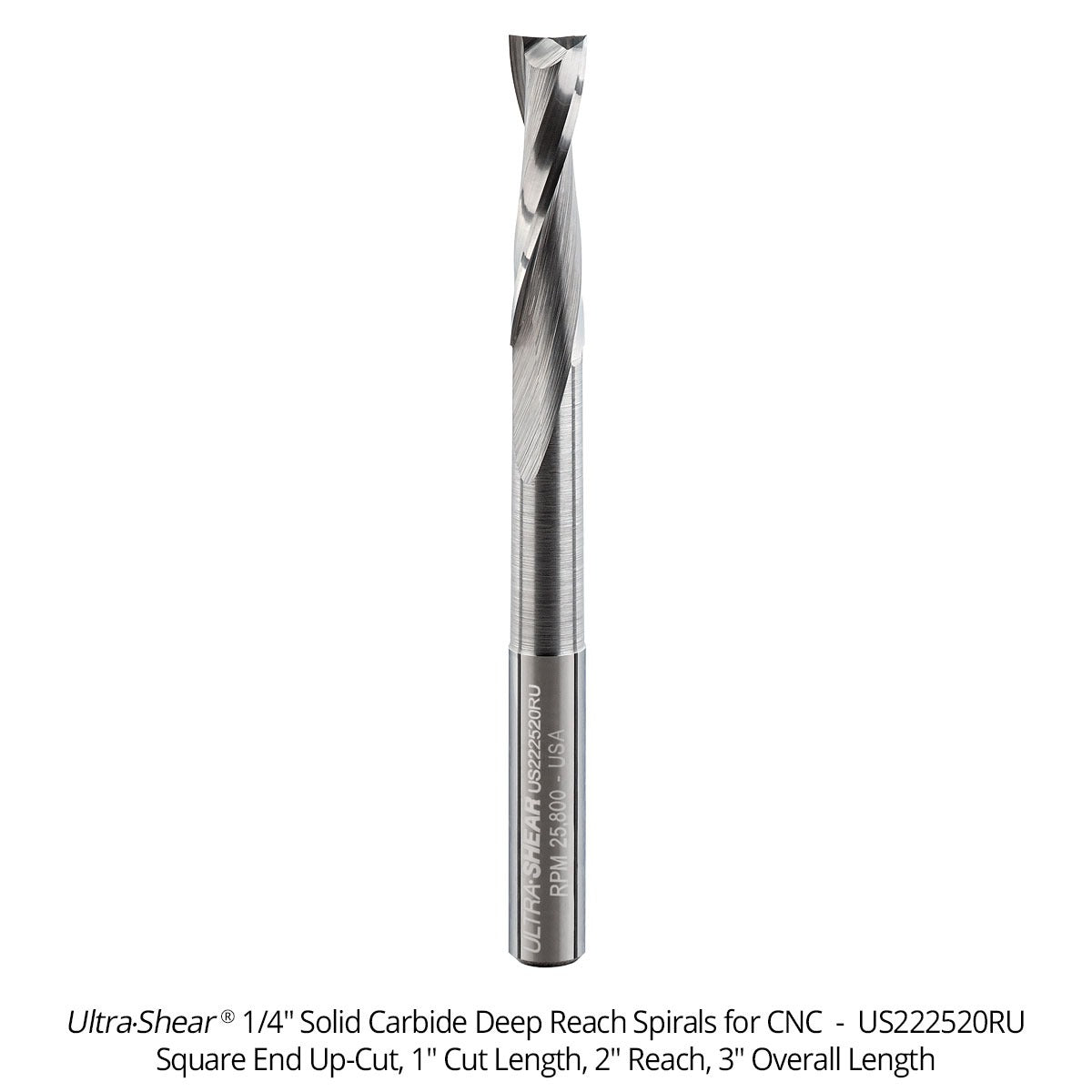 Deep Reach CNC Router Bits - Solid Carbide - 1/4 Shank