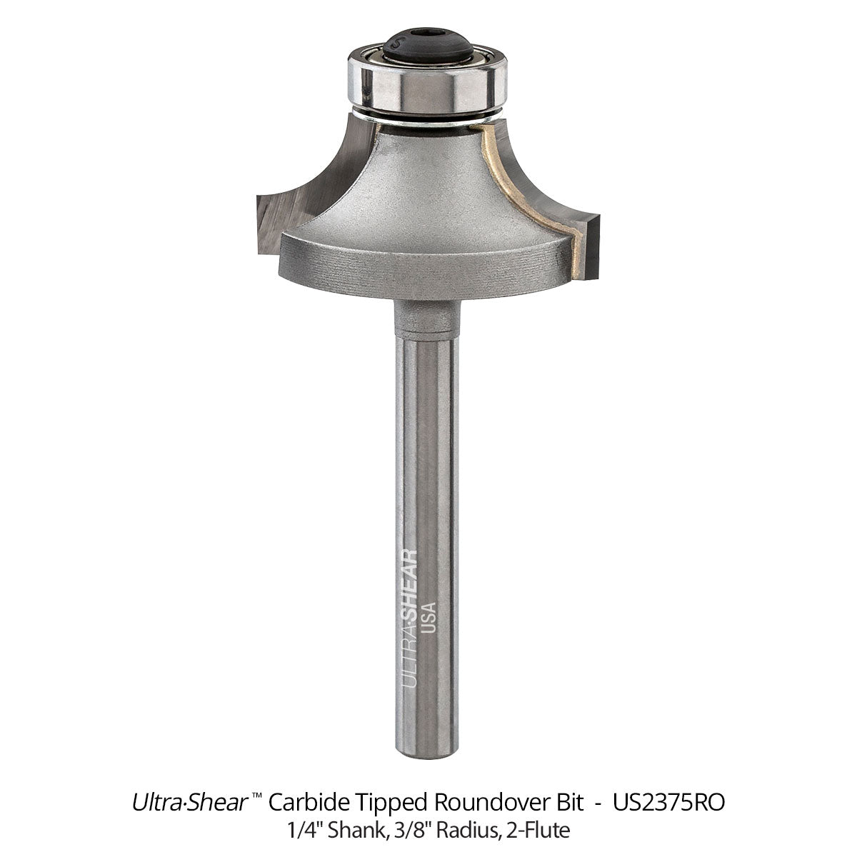 Roundover Router Bits - Carbide Tipped - 2 Flute