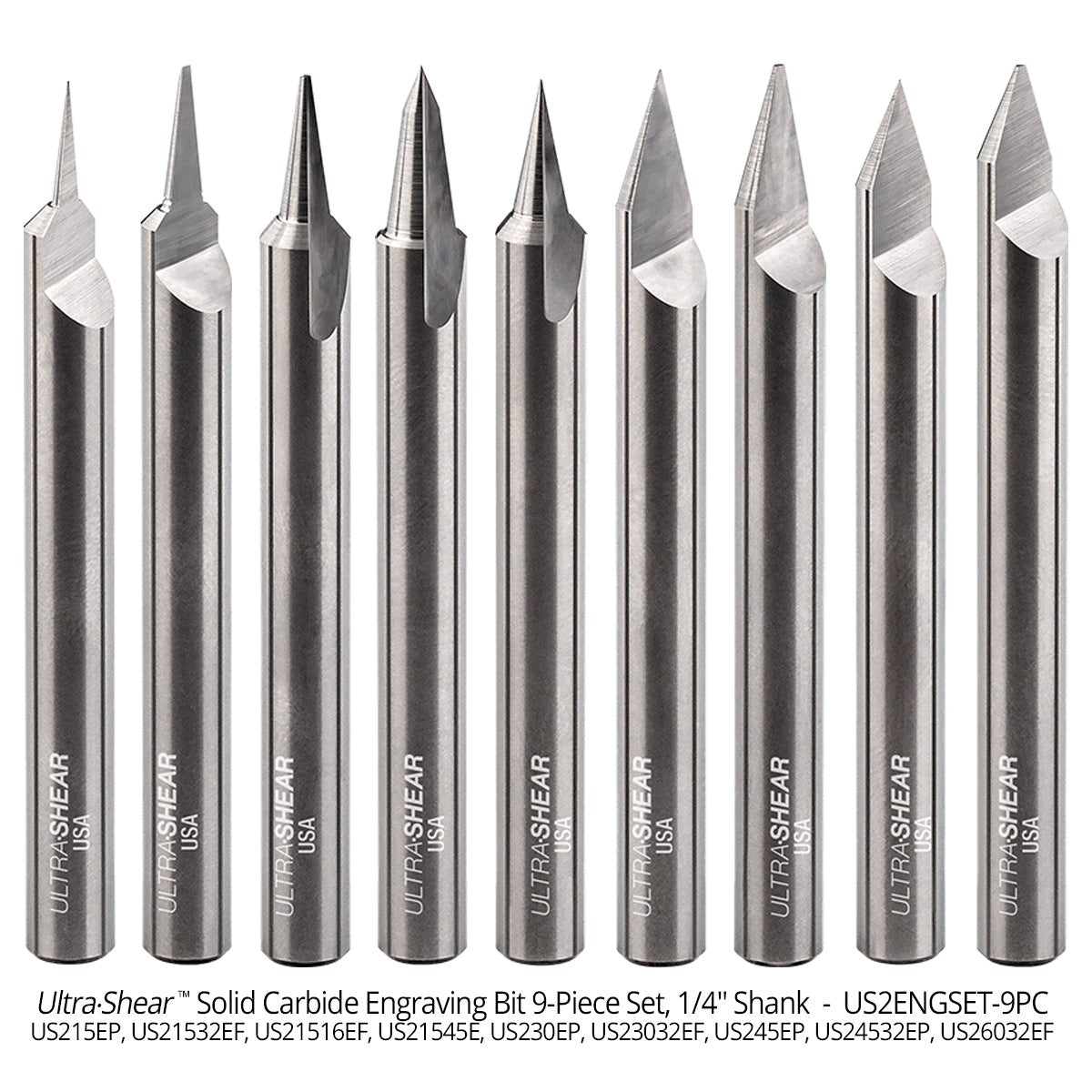 Engraving CNC Router Bits - Solid Carbide