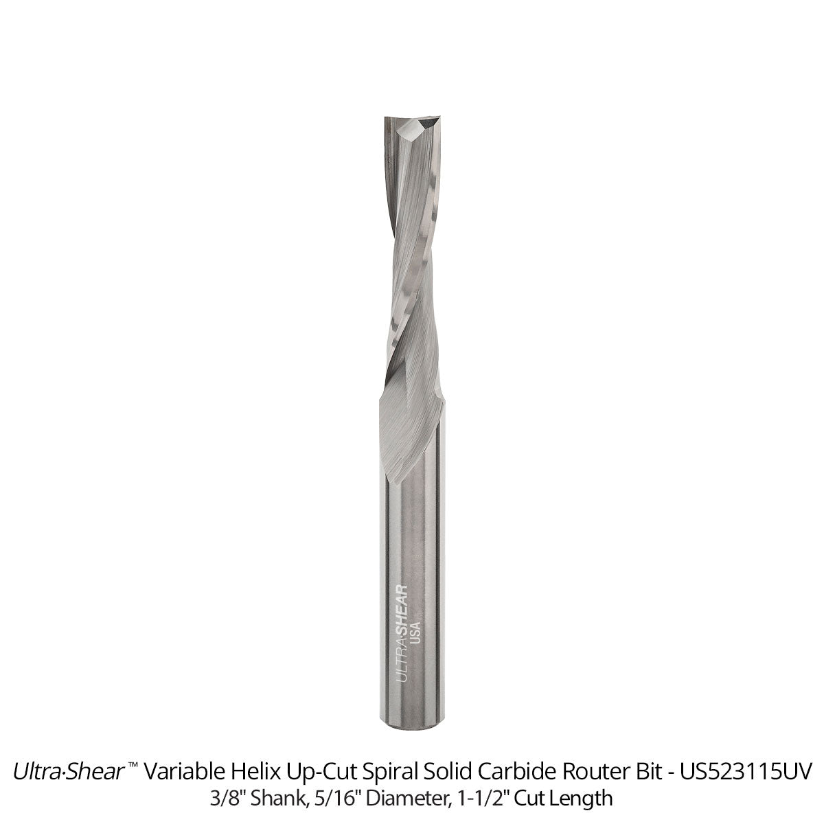 Variable Helix Router Bits - Up-Cut Spiral - Solid Carbide