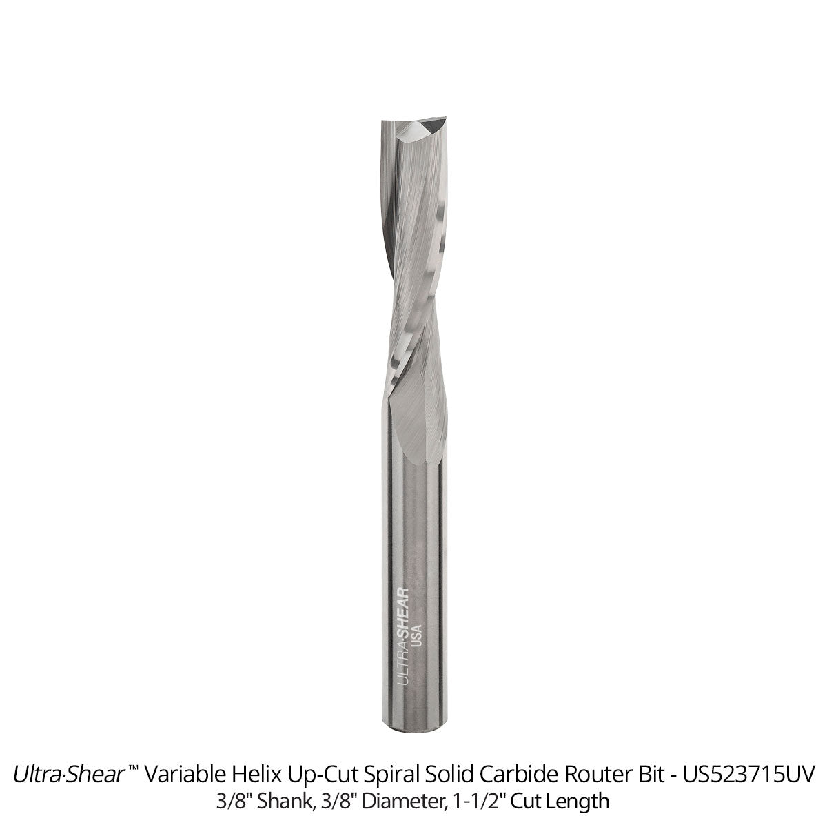 Variable Helix Router Bits - Up-Cut Spiral - Solid Carbide