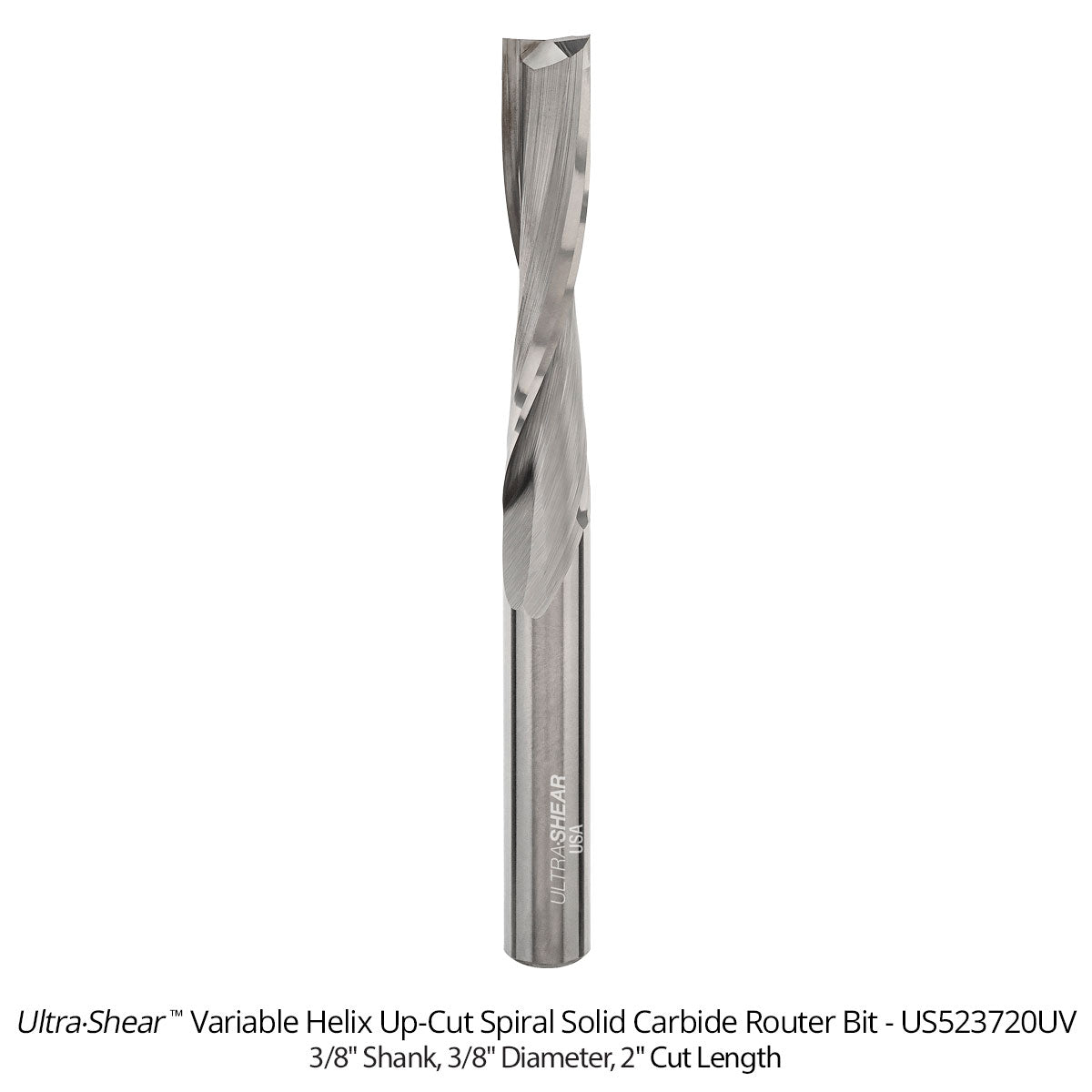 Variable Helix Router Bits - Up-Cut Spiral - Solid Carbide