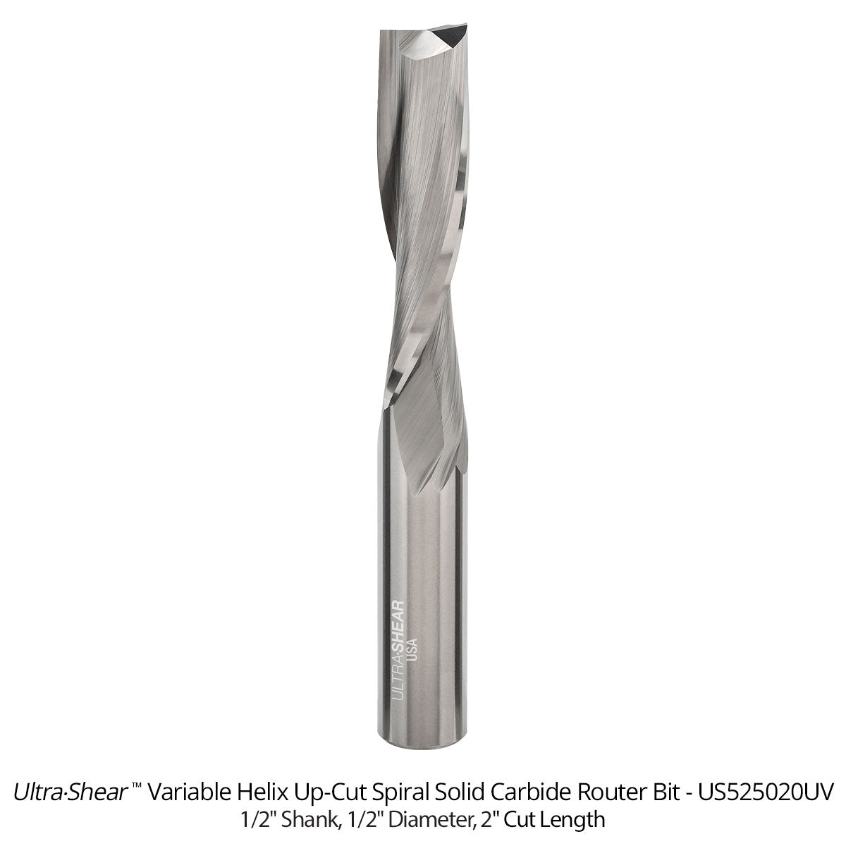 Variable Helix Router Bits - Up-Cut Spiral - Solid Carbide