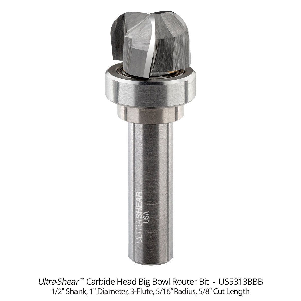 Big Bowl Router Bits - Carbide Head - 3-Flute