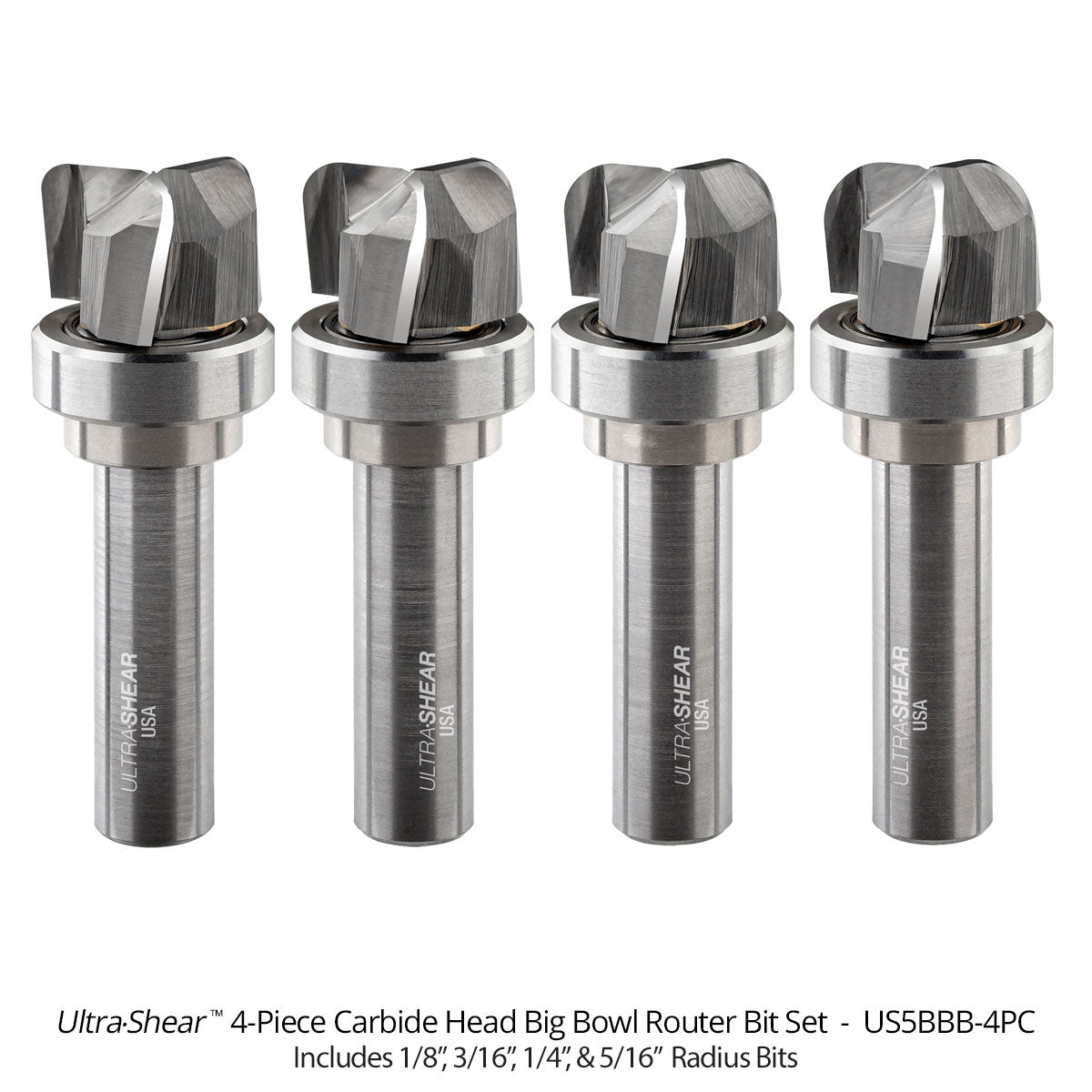 Big Bowl Router Bits - Carbide Head - 3-Flute