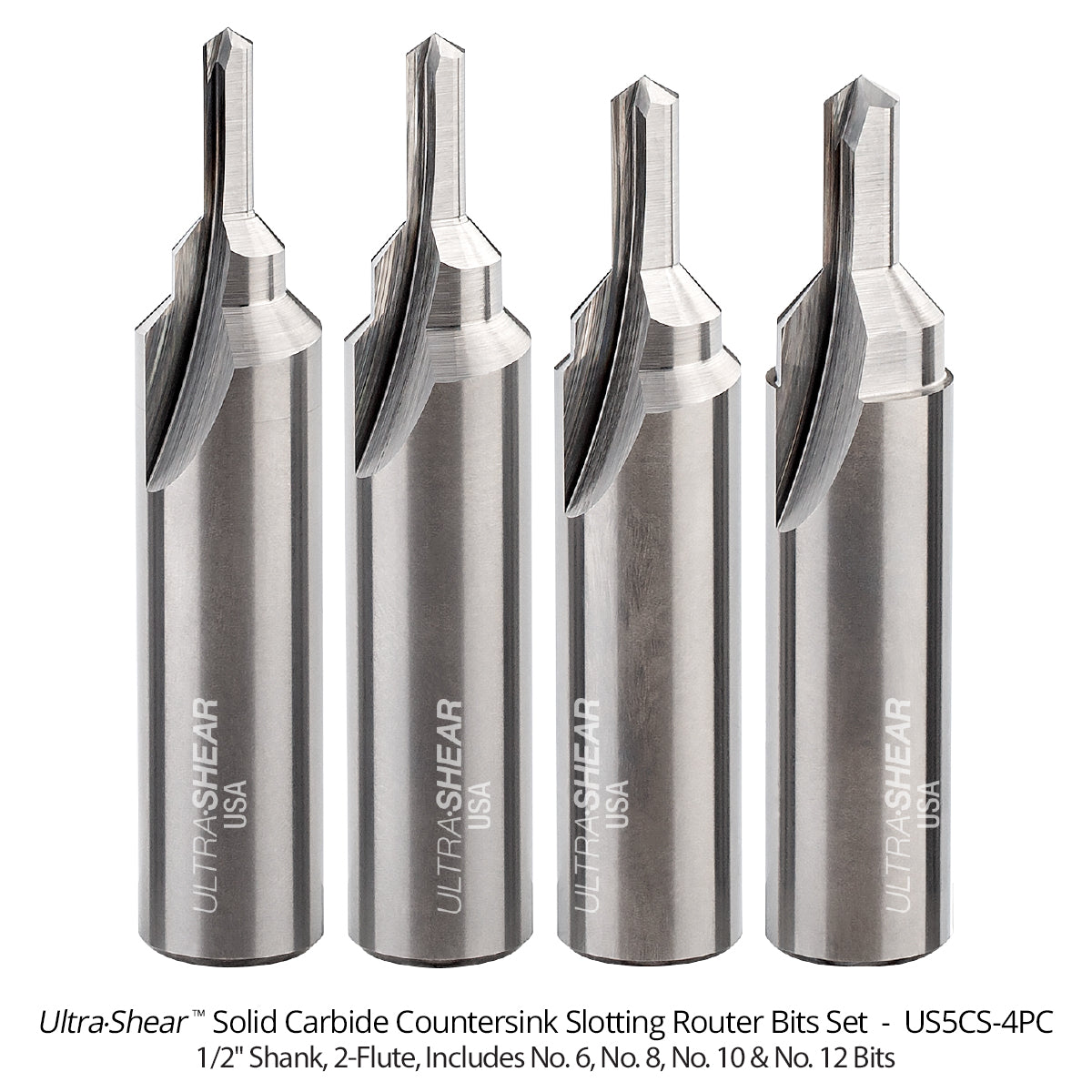 Countersink Slotting Router Bits - Solid Carbide