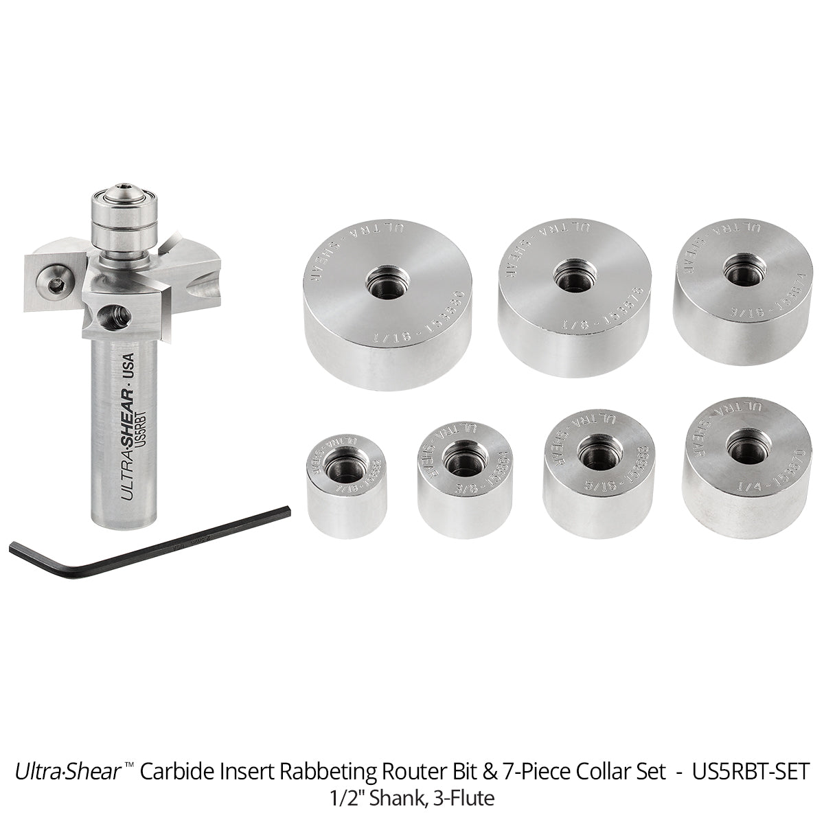 Rabbeting Router Bits - Carbide Insert