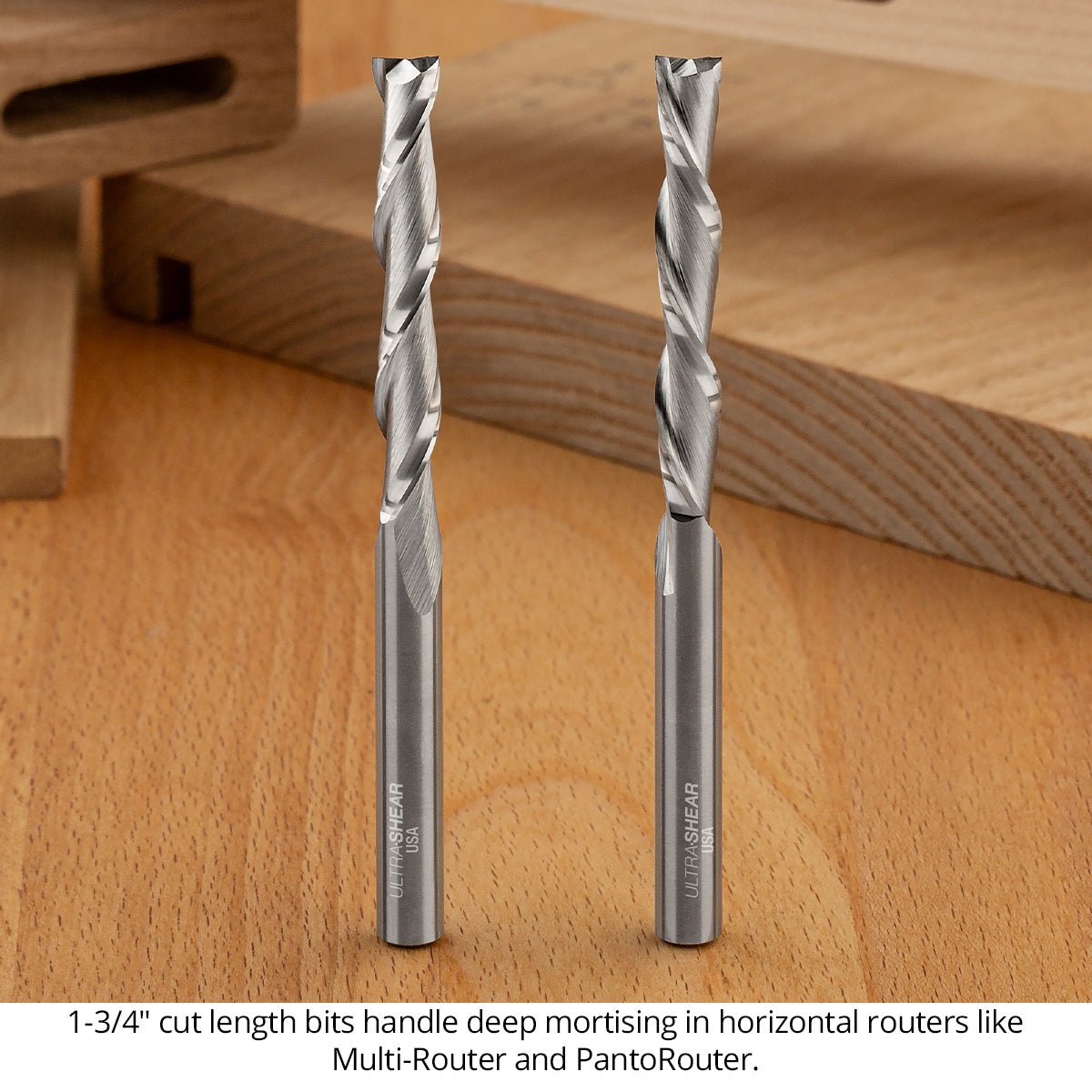 Spiral CNC Router Bits - Solid Carbide - 1/4 Shank - 2 Flute