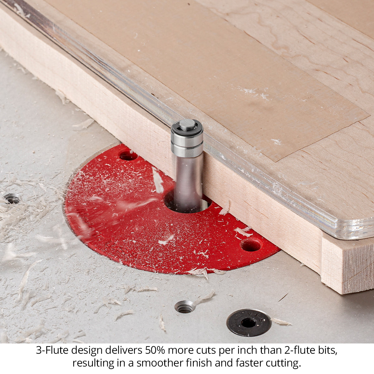 Flush Trim Router Bits - Solid Carbide - 1/2 Diameter - 3 Flute