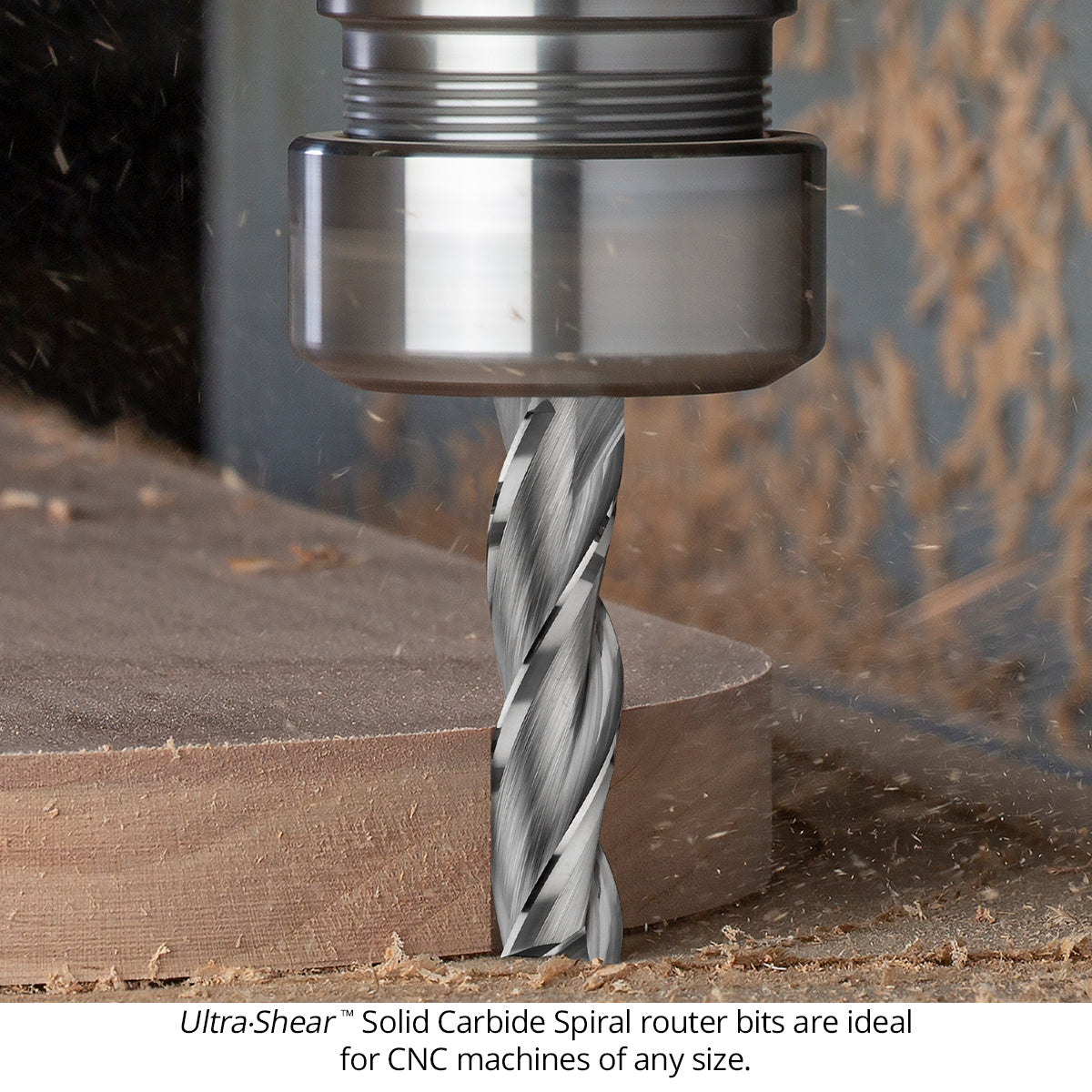Spiral CNC Router Bits - Solid Carbide - 1/2 Shank - 3 Flute