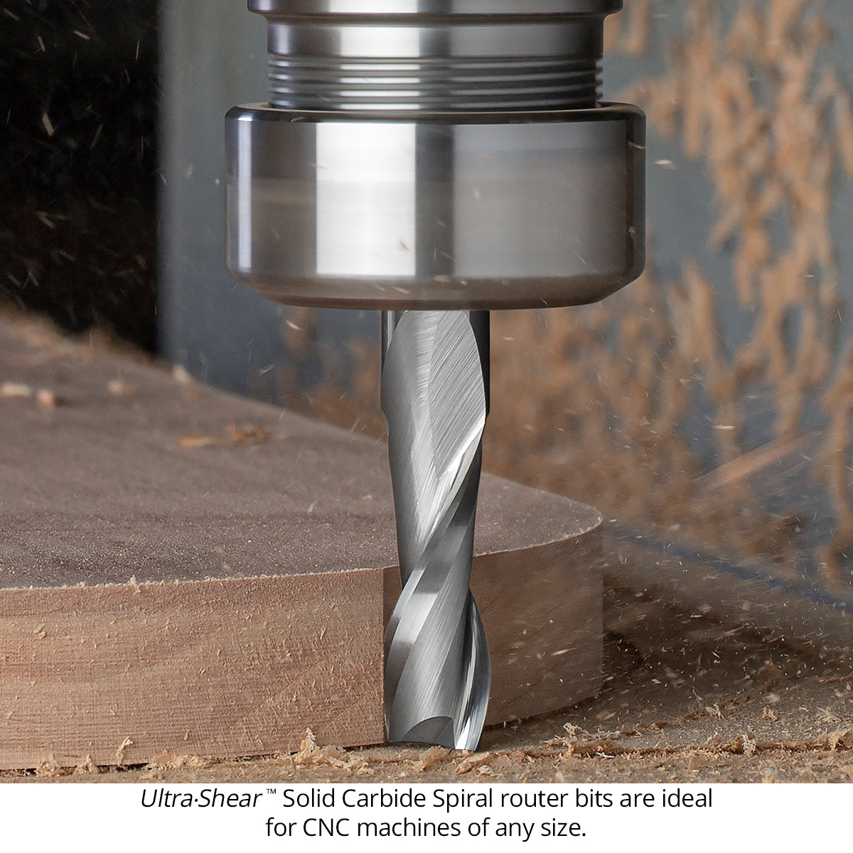 Spiral CNC Router Bits - Solid Carbide - 1/2 Shank - 2 Flute