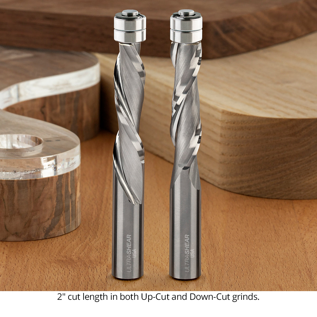 Flush Trim Router Bits - Solid Carbide - 1/2 Diameter - 2 Flute