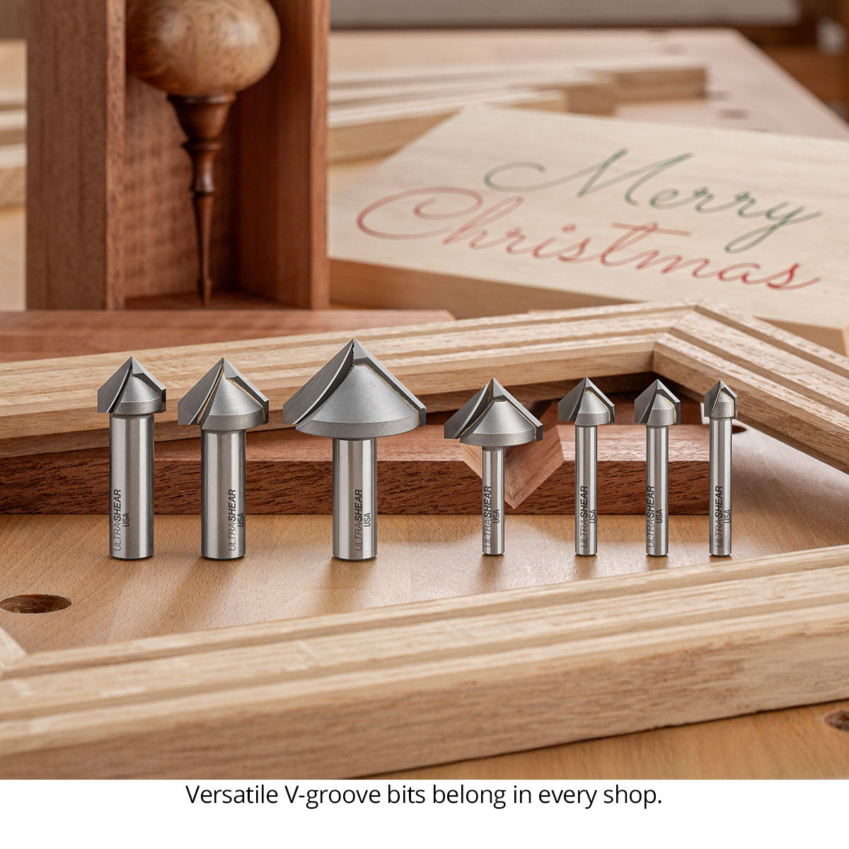 V-Groove CNC Router Bits - Carbide Tipped - 2 Flute