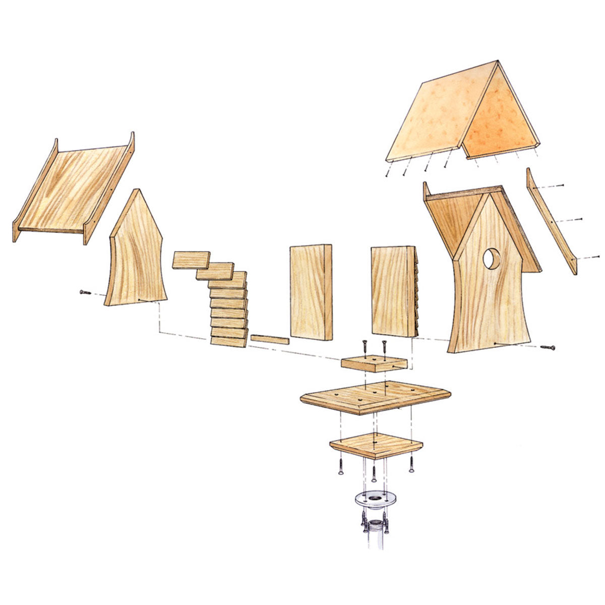 Woodsmith Cottage Birdhouse Plan