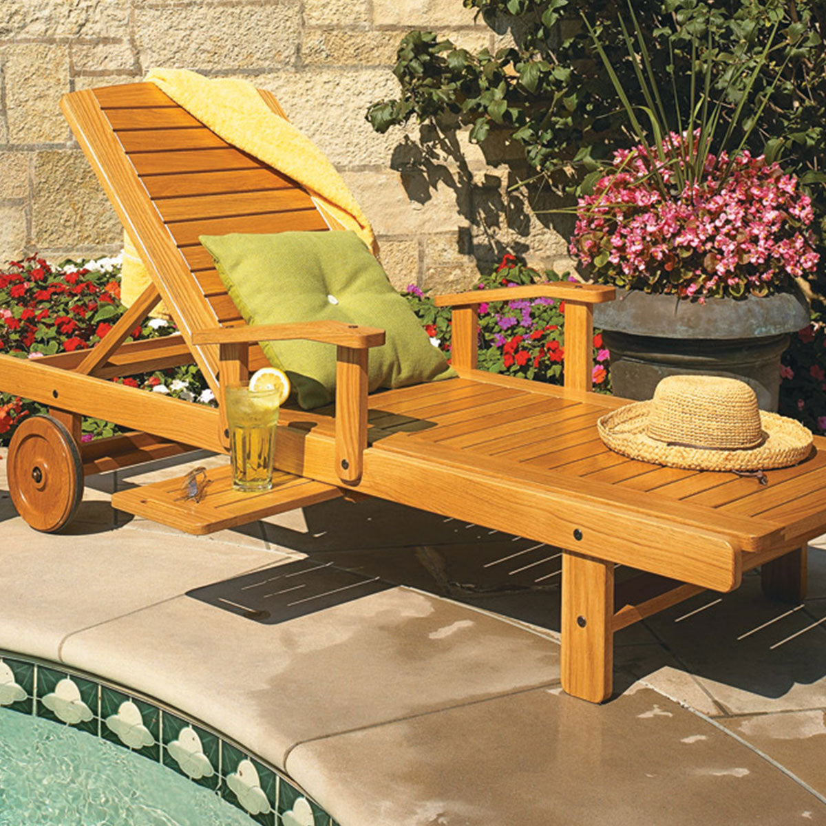 Woodsmith Solid Oak Chaise Lounge Standard Plan & Premium Shop Drawings