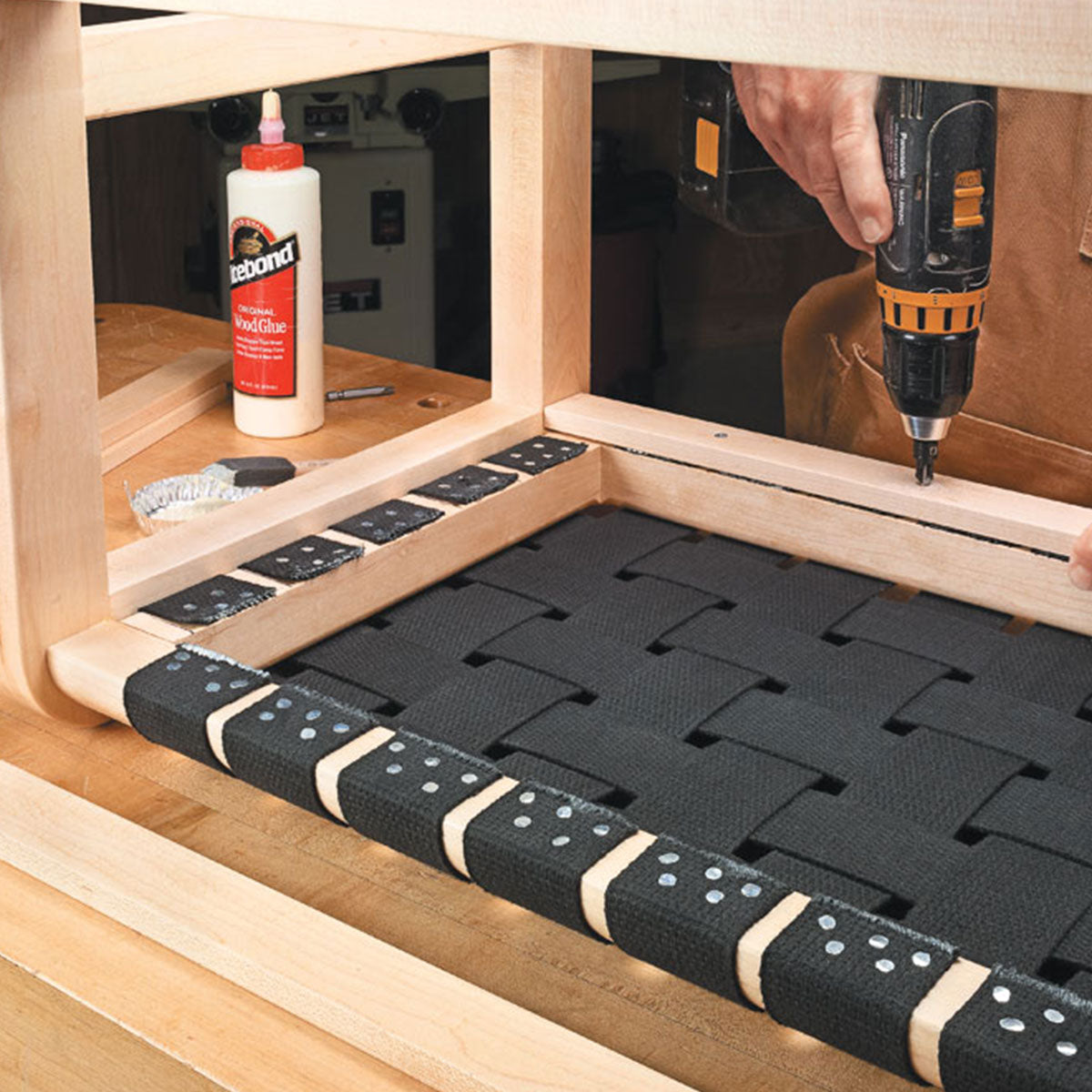Woodsmith Woven-Seat Bench Plan