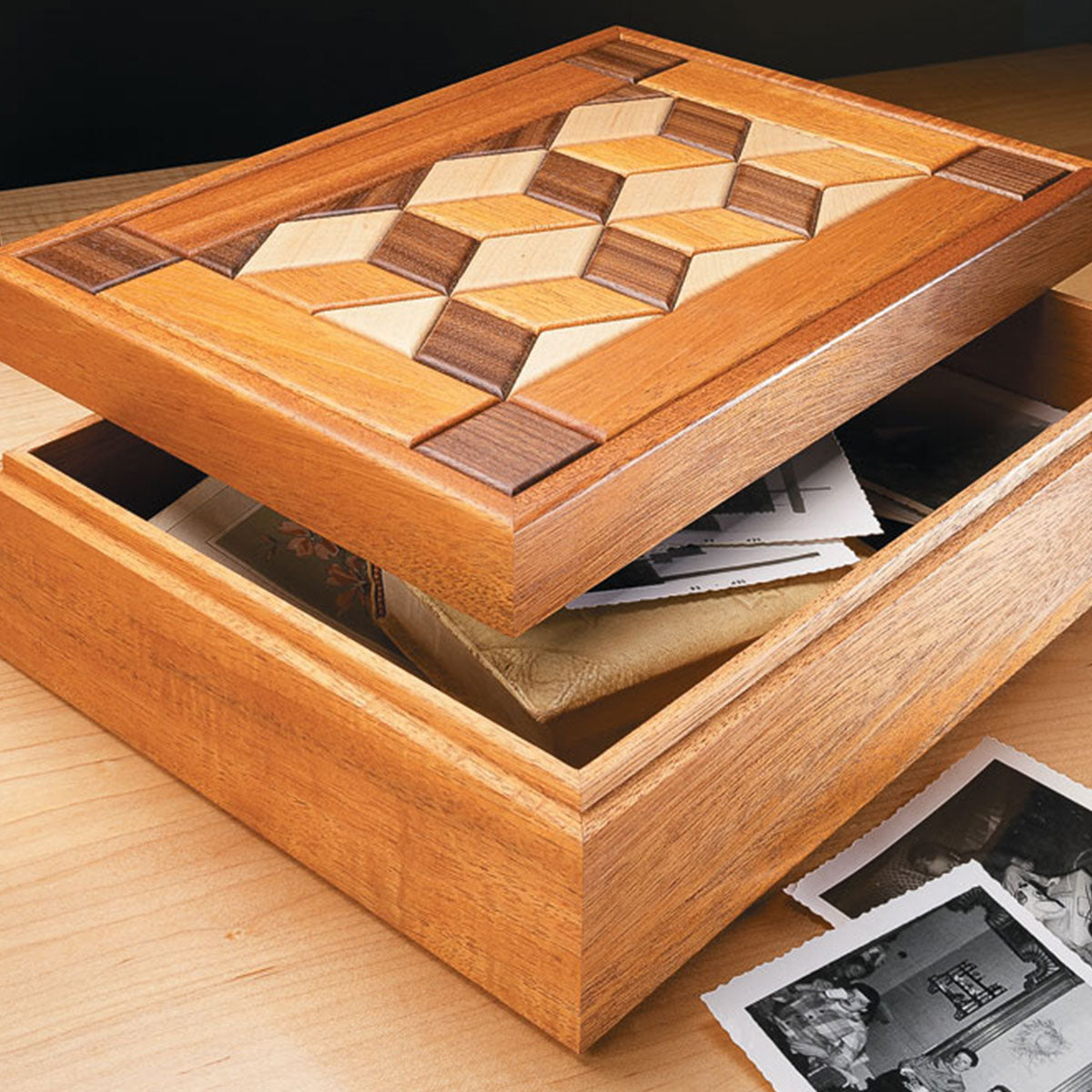 Woodsmith Quilt-Top Keepsake Box Standard Plan & Premium Shop Drawings