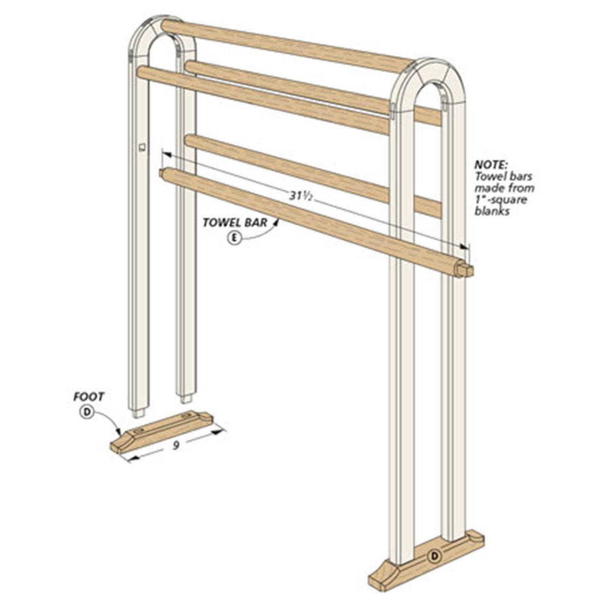 Woodsmith Towel Rack Plan