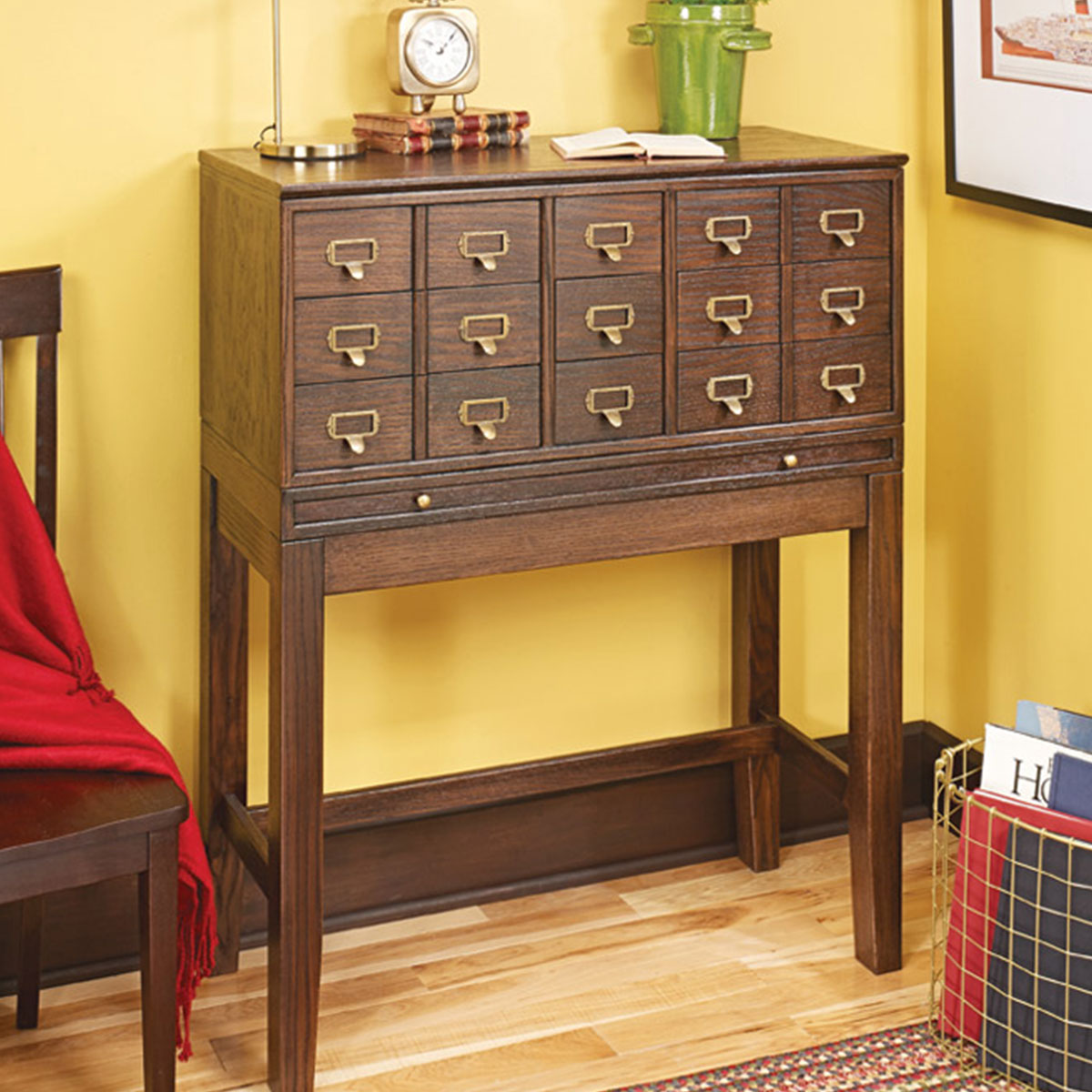 Woodsmith Card Catalog Cabinet Standard Plan & Premium Shop Drawings