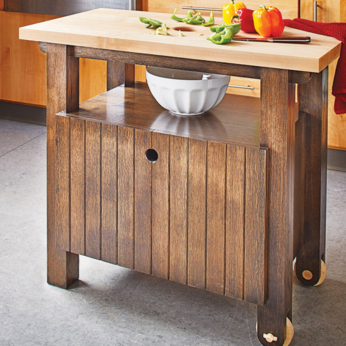 Woodsmith Sturdy Kitchen Cart Plans
